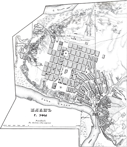 генплан, План Уфы 1876 года