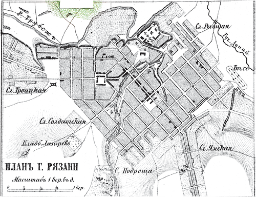 генплан, План Рязани 1876 года