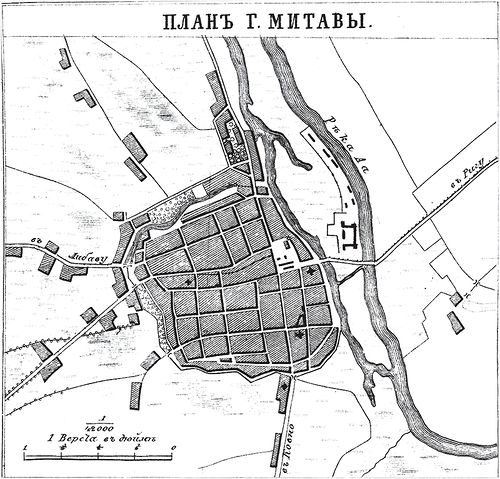 генплан, План Митавы 1876 года