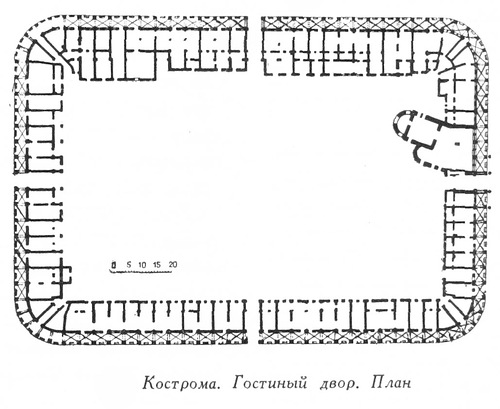 Гостиный двор, Генплан Костромы и общественные здания