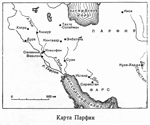 карта, Карта древней Парфии