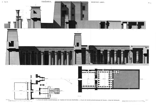 Чертежи, Дворец и храм Рамсесса III в Мединет Абу