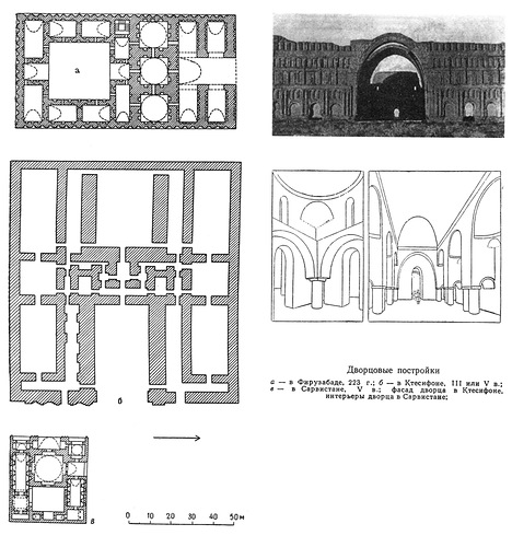 планы, Дворцовые постройки Сасанидского Ирана
