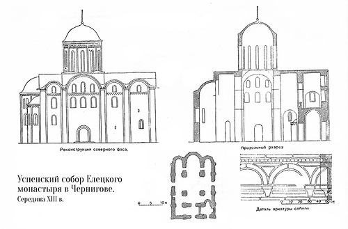 чертежи, Успенский собор Елецкого монастыря в Чернигове
