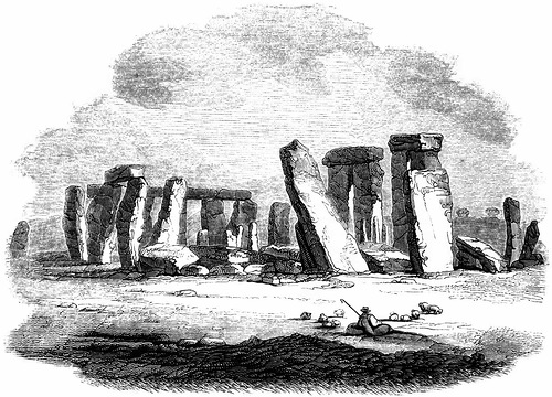 Гравюра XIX века, Стоунхендж (Stonehenge)