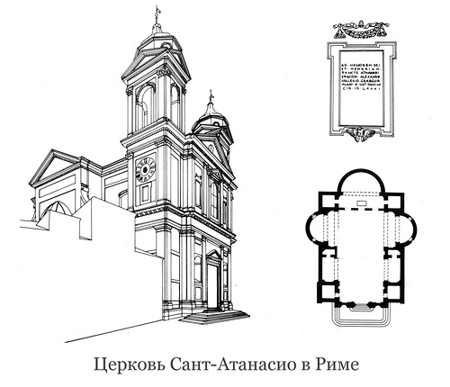 Чертежи, Церковь святого Афанасия в Риме