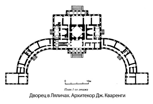 План главного дворца, Усадьба в Ляличах