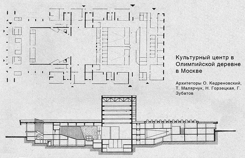 Чертежи, Культурный центр в Олимпийской деревне в Москве
