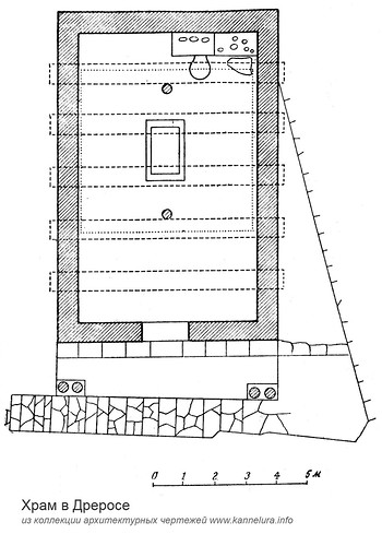 план, Храм в Дреросе