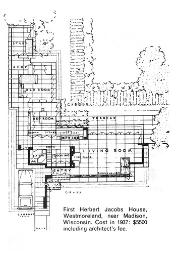 план, Fist Herbert Jacobs House