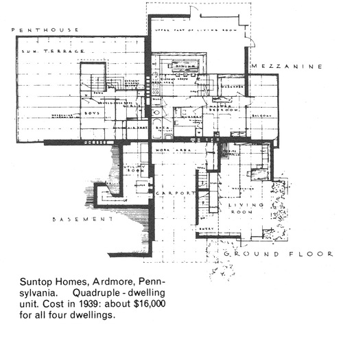 план, Дом из серии «Suntop Homes» или «The Ardmore Experiment»