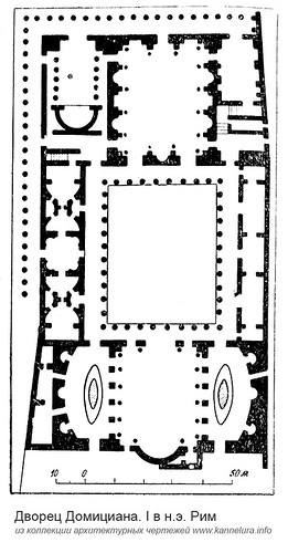 план, Дворец Домициана на Палантинском холме