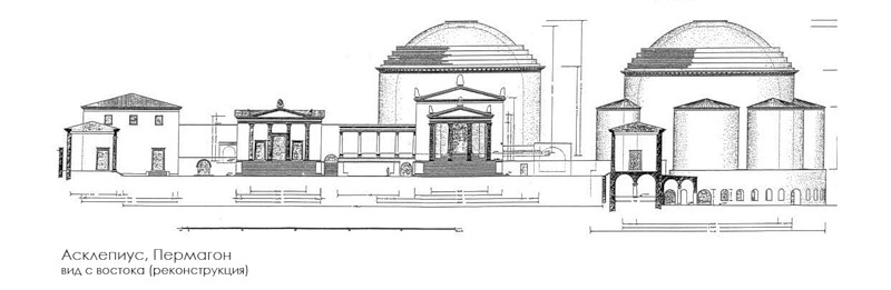 вид с востока, Асклепиус в Пергамоне (Sanctuary of Asclepius)