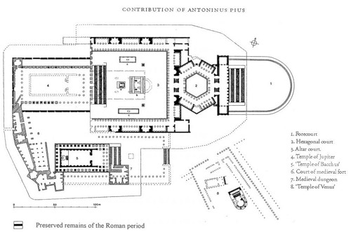 план, Храмовый ансамбль сирийского Гелиополя (Гелиополиса, города солнца)