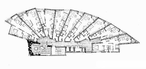план типового этажа, Жилой дом в Бремене