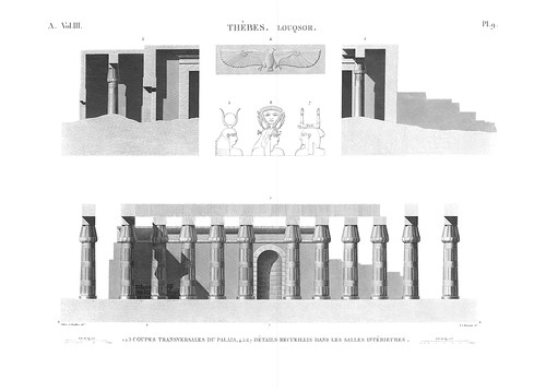 Поперечные разрезы, Храм Амона в Луксоре