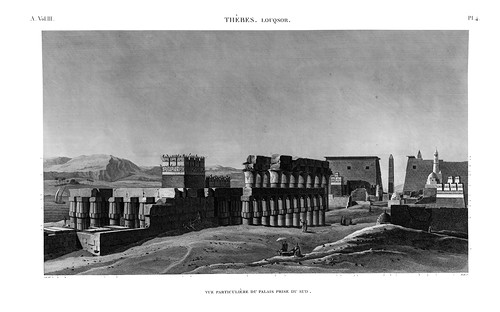 Вид с юга (начало XIX в.), Храм Амона в Луксоре