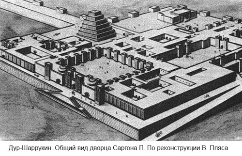 дворец Саргона, реконструкция, Дур-Шаррукин (крепость Саргона, Хорсабад)