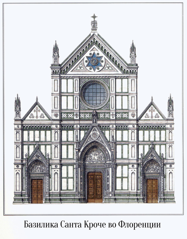 фасад, Площадь и базилика Санта-Кроче во Флоренции