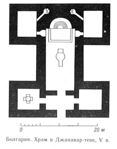 план, Храм в Джанавар-тепе
