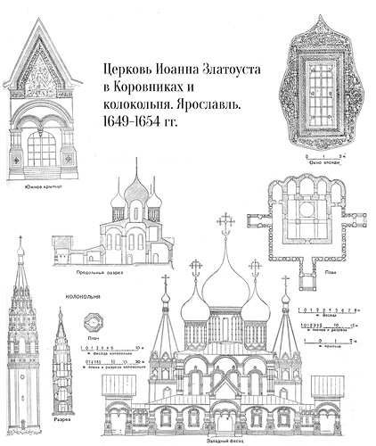 чертежи, Церковь Иоанна Предтечи в Толчкове, Ярославль