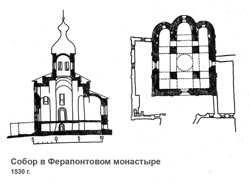 чертежи, Церковь Благовещения в Ферапонтовом монастыре