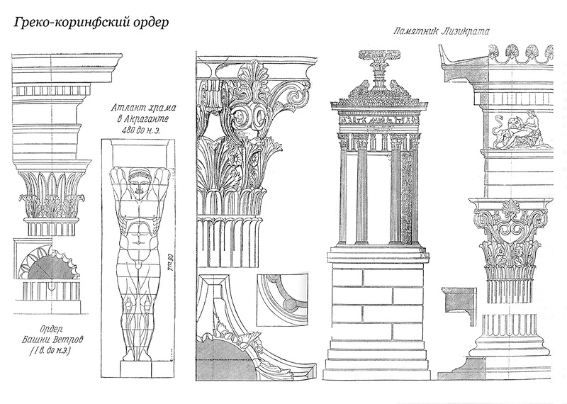 Греко-коринфский ордер, чертеж, памятник Лизикрата
