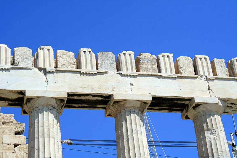 Триглифы, Храм Парфенон Афинского акрополя