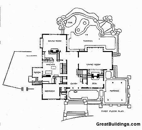 план 1-ого этажа, Дом Гембл