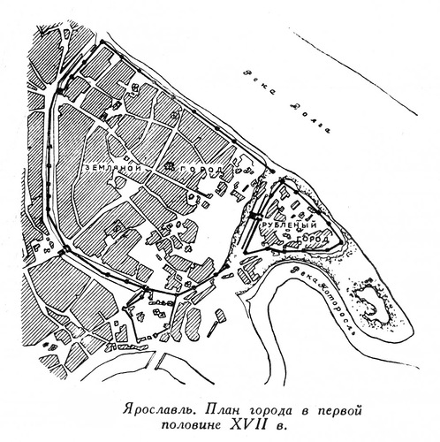 план первой половины XVII века., Генплан Ярославля