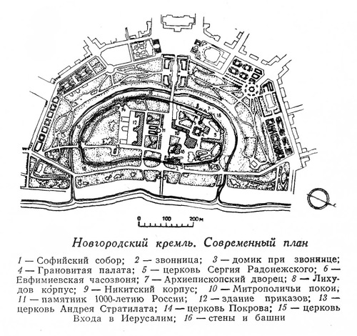 детинец (план), Генпланы и кремль Великого Новгорода