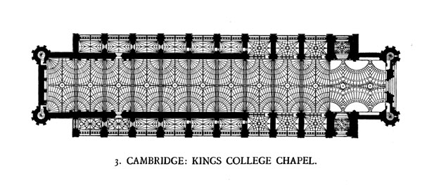 план, Часовня Королевского колледжа в Кембридже