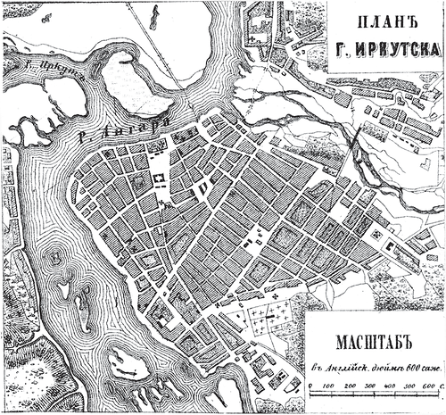 генплан, План Иркутска 1876 года