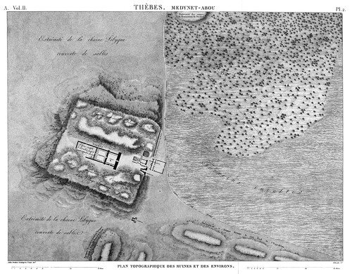 Карта, Дворец и храм Рамсесса III в Мединет Абу