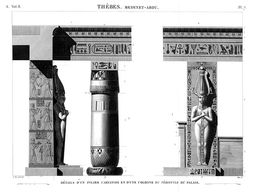 ордер перистильного двора, Дворец и храм Рамсесса III в Мединет Абу