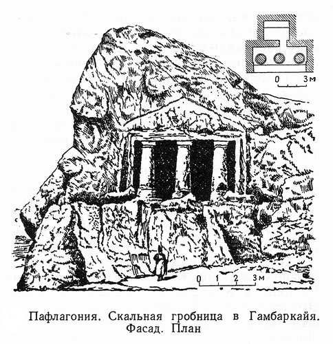 чертежи, Скальная гробница в Гамбаркайя