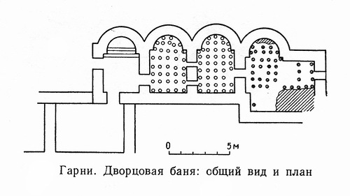 план, Дворцовая баня в Гарни