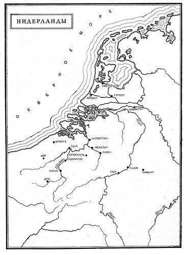 карта, Карта средневековых Нидерланд