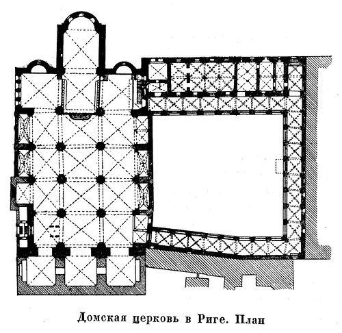 план, Домский собор в Риге