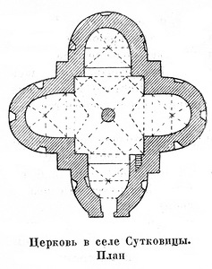 план, Покровская церковь-замок в селе Сутковицы