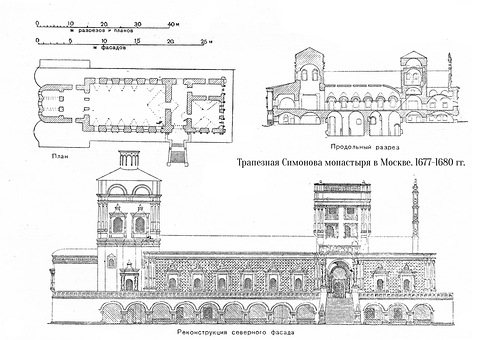 Чертежи, Симонов монастырь в Москве
