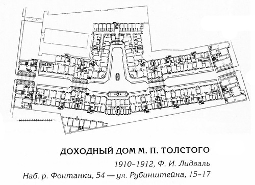 План, Доходный дом М.П. Толстого в Петербурге