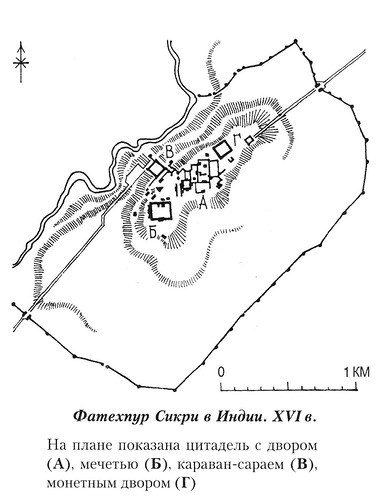 Генплан комплекса, Дворец в Фатехпур Сикри (Мариям-аз-Замани)