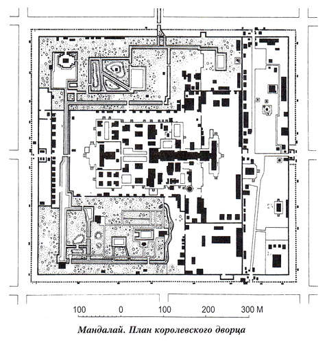 План Королевского двореца в Мандалайе с прилегающим садом, Королевский дворец в Мандалайе