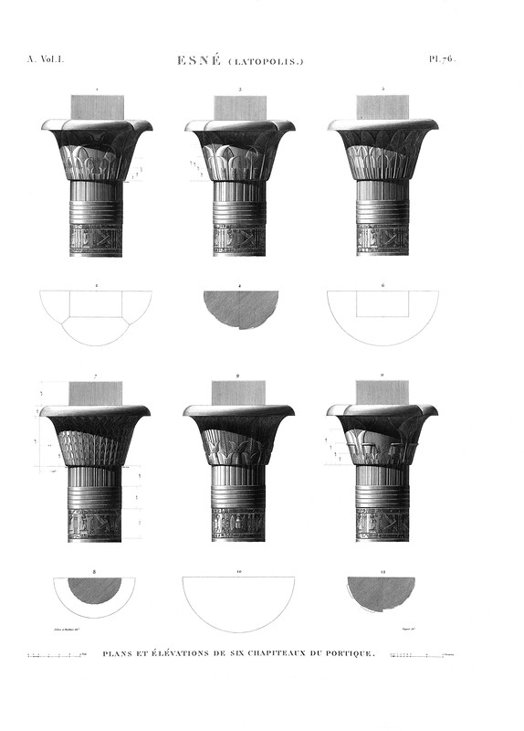Капители - 2, Храм бога Хнума в Эсну (Латополь)