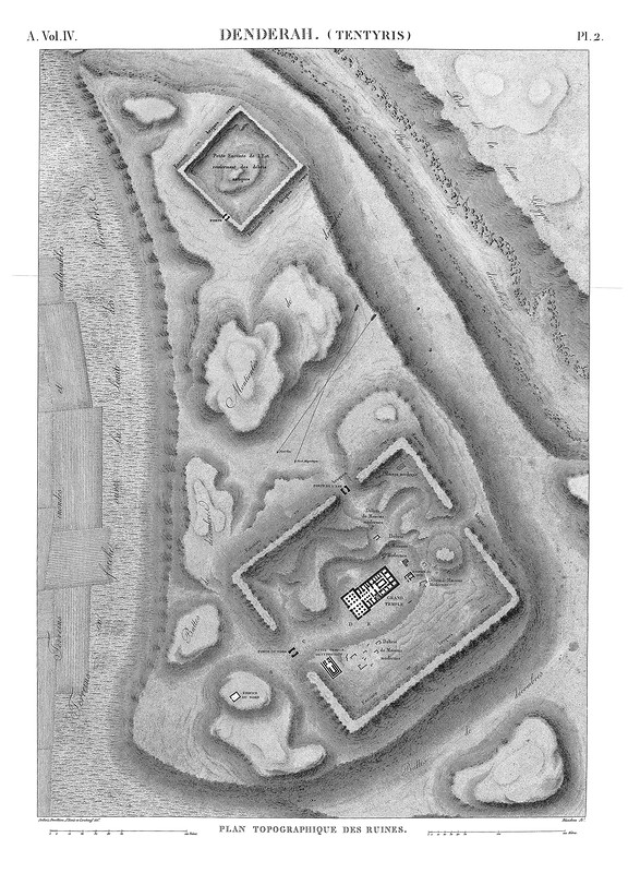 Карта местности, Храм Исиды в Дендре