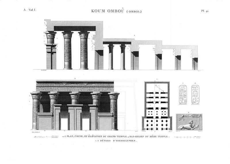 Чертежи большого храма, Комплекс Ком-Омбо в Египте