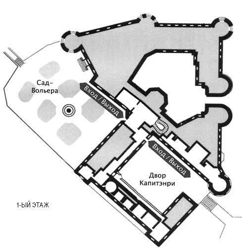 план 1-ого этажа, Замок Шантийи