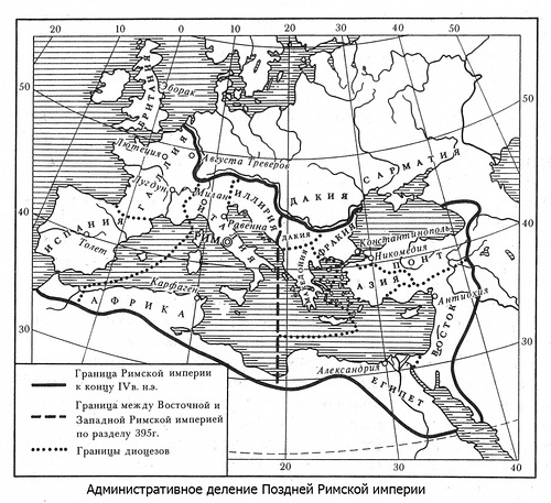 Административное деление поздней Римской Империи, Карты Римской Империи (Средиземноморье)