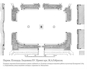 план по Саваренской, Площадь Людовика XV (современная де ла Конкорд в Париже)